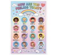 16 Emotions Feelings Chart Poster
