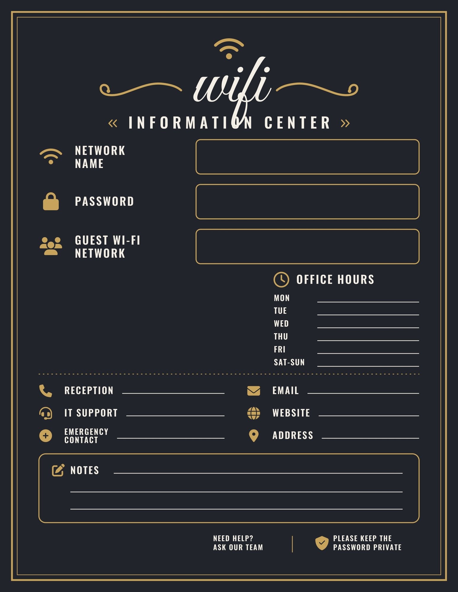 Set of laminated WiFi information posters with QR codes for narrated audio lessons