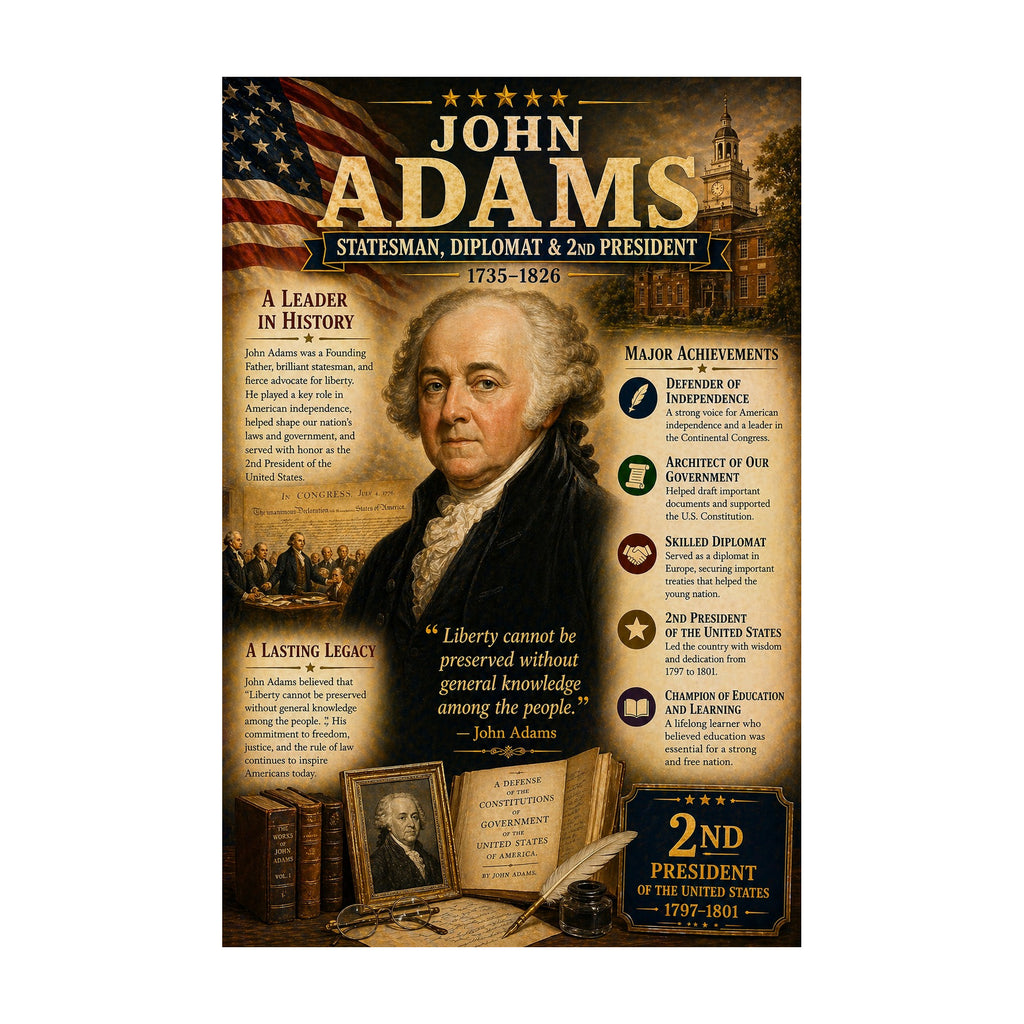 Set of laminated U.S. presidents binder posters with QR codes for narrated audio lessons — view 5