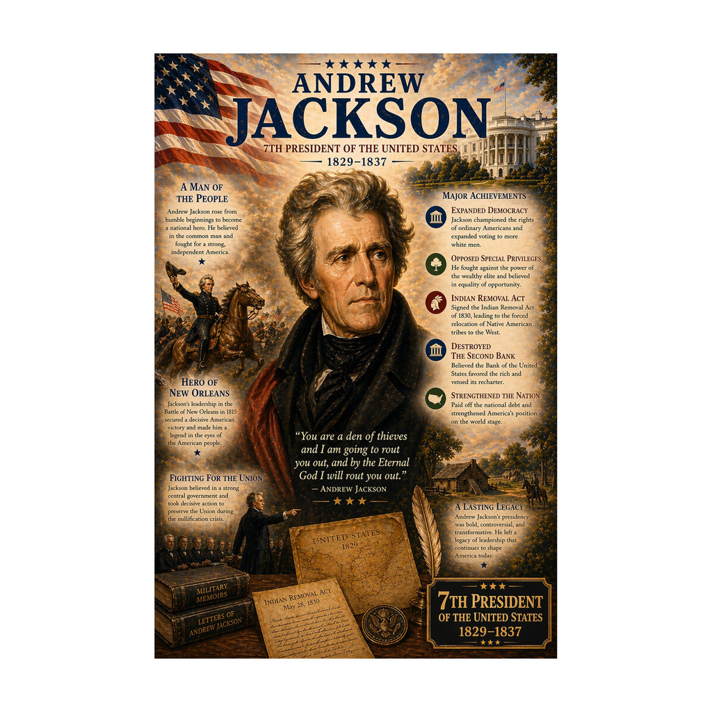 Laminated U.S. presidents poster set with QR codes for narrated audio lessons, covering Washington through Biden and election — view 10