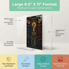 Set of laminated U.S. presidents binder posters with QR codes for narrated audio lessons — view 3
