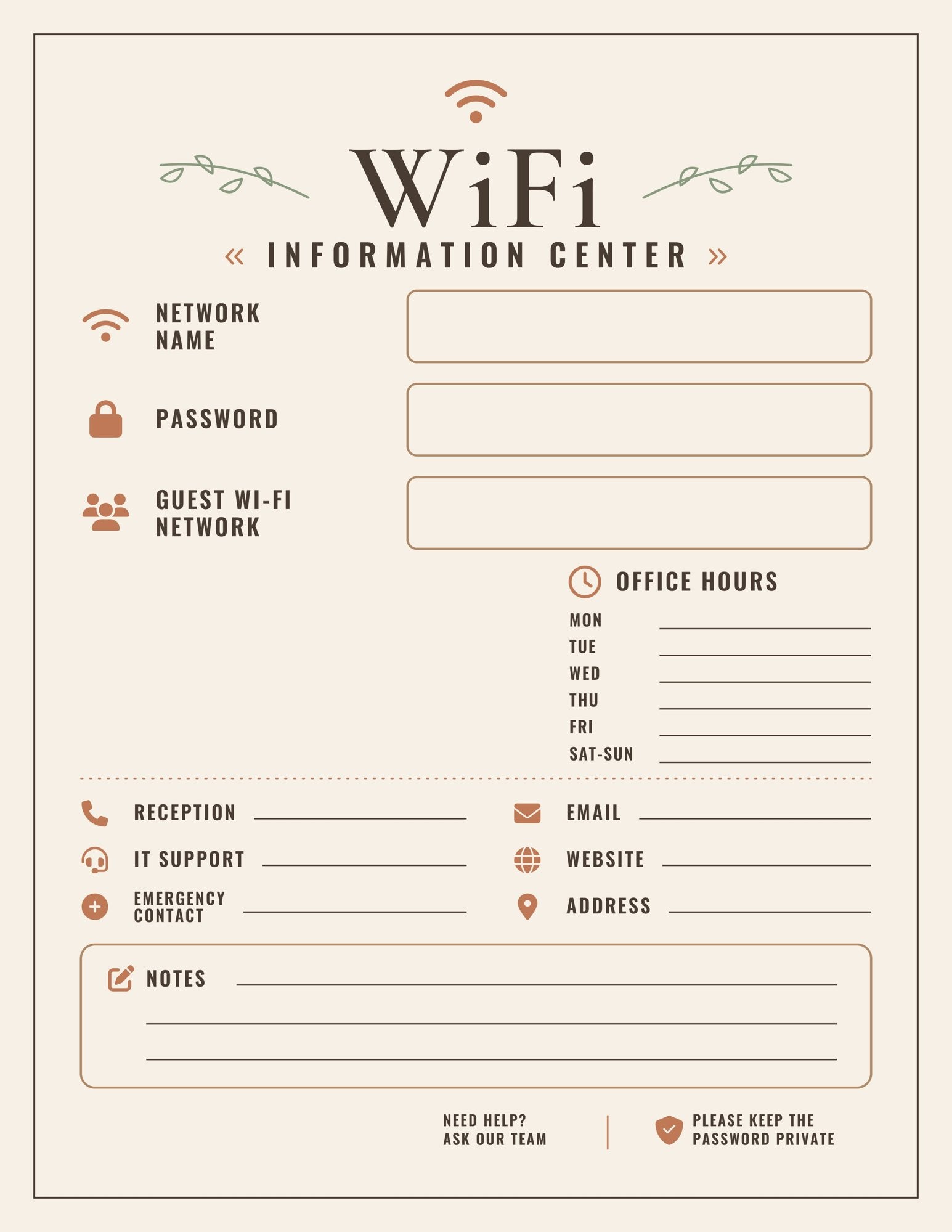 Five laminated WiFi information posters with QR codes for narrated audio lessons