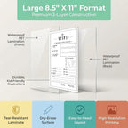 Set of five laminated Wi-Fi information posters with QR codes for narrated audio lessons. — view 3
