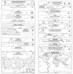 24 laminated world and country map posters with QR codes for audio lessons — view 3
