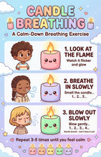 Seven laminated calming corner posters for kids with QR codes for narrated audio lessons. — view 5
