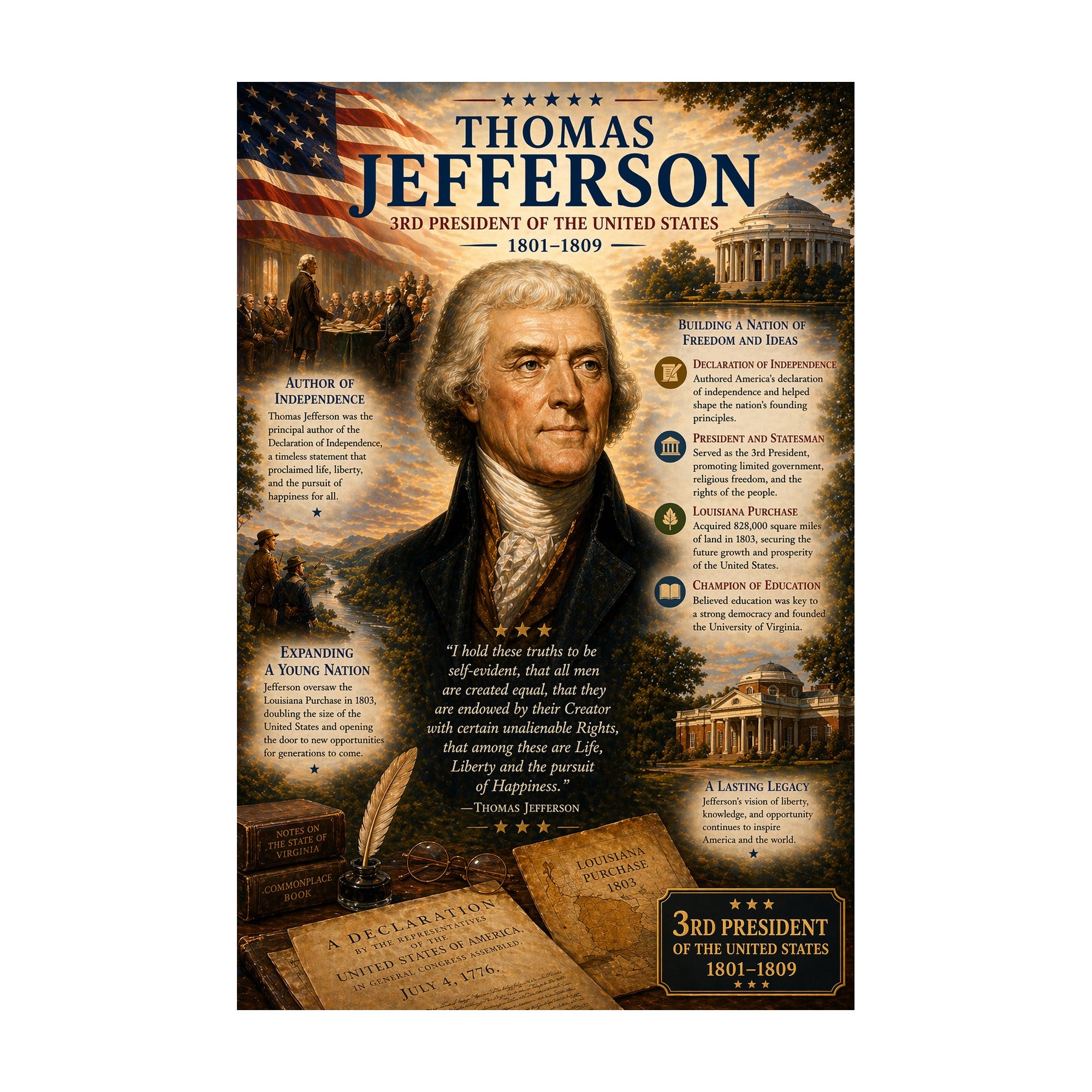 Laminated U.S. presidents poster set with QR codes for narrated audio lessons, covering Washington through Biden and election — view 6