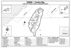 Taiwan Map Poster for Kids - Educational Geography Wall Art with 22 Divisions, Capitals & Major Cities - Laminated