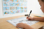 World Geography Map Set – 24-Pack Laminated 11x17 Dry Erase Study Maps | Double-Sided Color & Blank Outline Maps for
