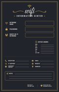 Laminated Wi-Fi information poster with icons and simple explanations for kids