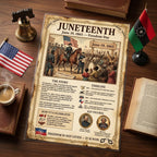 JELLY BEAN GENIUS Juneteenth Poster for Kids, 11x17 Laminated US History Timeline, June 19 1865 Freedom Day, Classroom &
