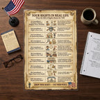 JELLY BEAN GENIUS Bill of Rights Poster for Kids, 11x17 Laminated US Civics Poster, 10 Amendments Explained, Classroom &