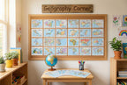 World Geography Map Set – 24-Pack Laminated 11x17 Dry Erase Study Maps | Double-Sided Color & Blank Outline Maps for