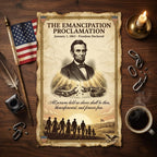 JELLY BEAN GENIUS Emancipation Proclamation Poster for Kids, 11x17 Laminated US History Poster, Abraham Lincoln Civil War