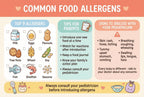JELLY BEAN GENIUS Baby Food Introduction Poster – Top 9 Common Allergens Guide & Food Tracking Chart | Laminated Infant