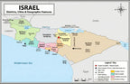 Israel Map Poster 11x17 | Laminated Double-Sided Geography Chart with Color Map Front & Blank Outline Back | Reusable