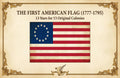 JELLY BEAN GENIUS First American Flag Poster - Betsy Ross 13 Stars Flag History - Laminated 11x17 - Patriotic Educational