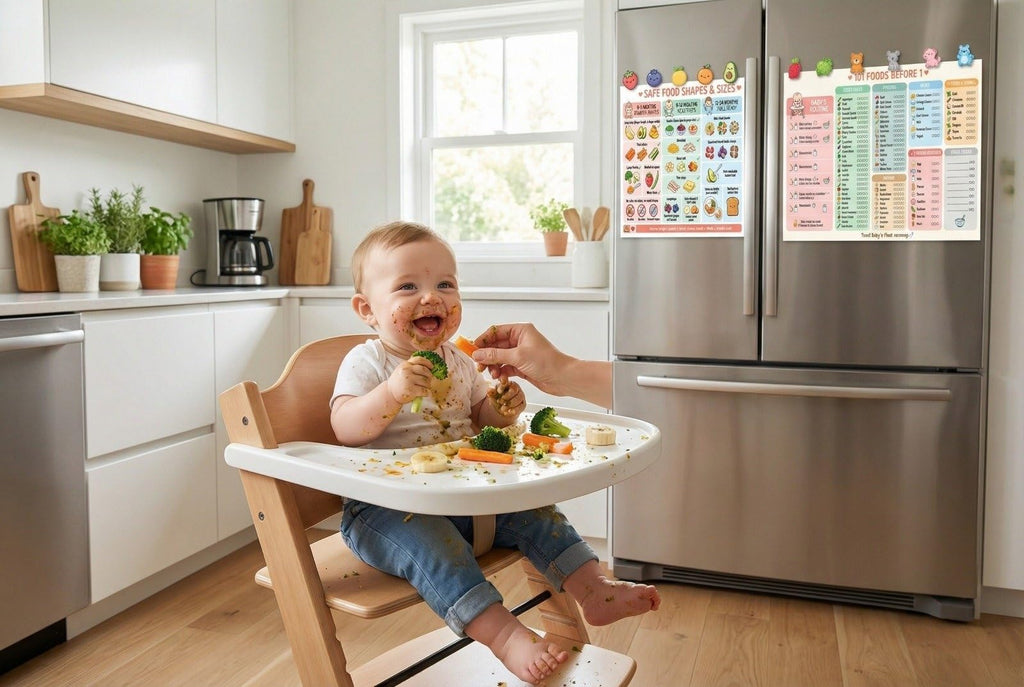 JELLY BEAN GENIUS 101 Foods Before 1 Poster – Laminated Dry Erase Baby Food Tracker & Weekly Meal Planner | Baby Led