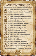 JELLY BEAN GENIUS Constitutional Amendments 11–27 Poster for Kids, 11x17 Laminated US Civics Poster, Bill of Rights