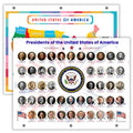 World Map & U.S. Presidents Reference Page – Laminated, Double-Sided Binder Insert for Study & Organization – Fits Standard