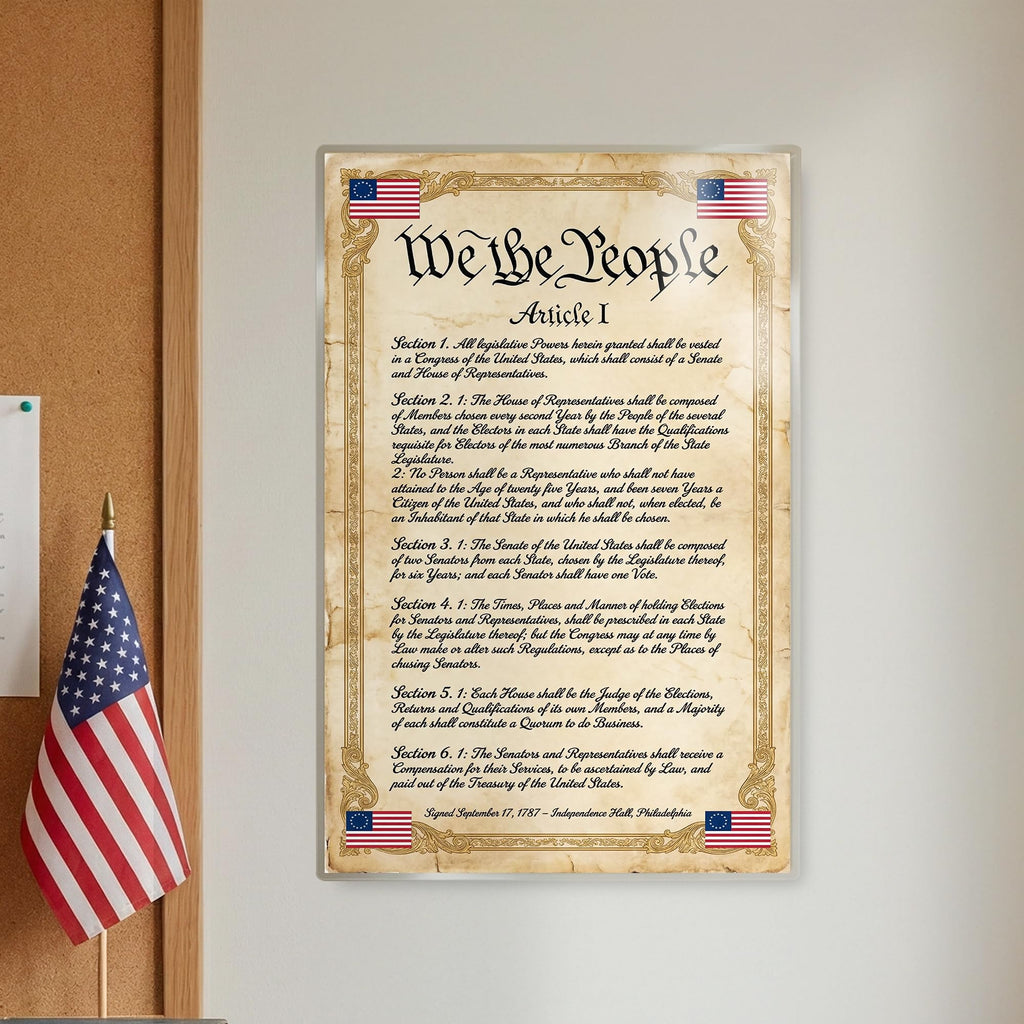 JELLY BEAN GENIUS Constitution Article I Poster - Legislative Branch Powers - Laminated 11x17 - Congress Senate House