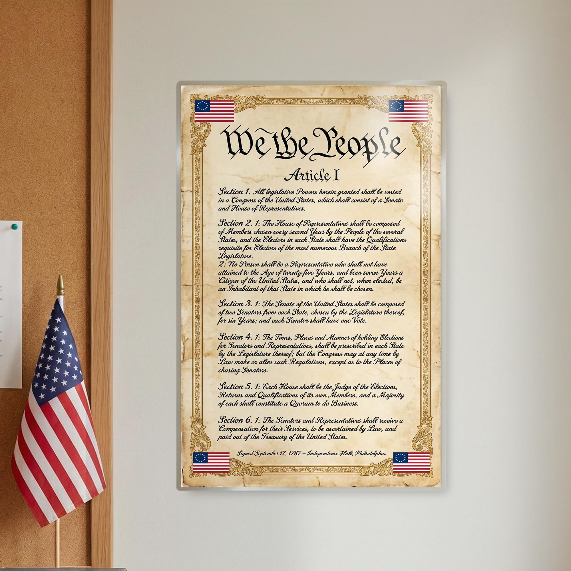 JELLY BEAN GENIUS Constitution Article I Poster - Legislative Branch Powers - Laminated 11x17 - Congress Senate House