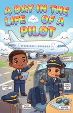 JELLY BEAN GENIUS Astronaut and Pilot Poster for Kids – Laminated Double-Sided Community Helpers Career Wall Art &