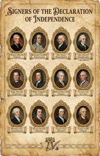 JELLY BEAN GENIUS Signers of the Declaration of Independence Poster – Influential 12 Signers – US History Classroom Chart –
