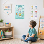JELLY BEAN GENIUS My Body Tells Me How I Feel – Double-Sided Feelings Poster (Boy/Girl)