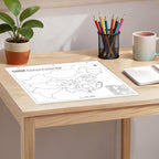 China Map Poster for Kids - 2-Sided Laminated 8.5x11, Provinces Cities & Geographic Features with Blank Practice Map