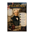 Millard Fillmore Poster, 13th U.S. President, 8.5x11 Laminated Chart