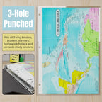 World Map Design — Features a redesigned world map layout with clear labeling and bright colors. A fresh visual option for