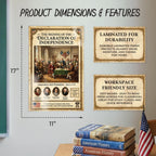 JELLY BEAN GENIUS Signing of the Declaration of Independence Poster - Historic Scene July 4 1776 - Laminated 11x17