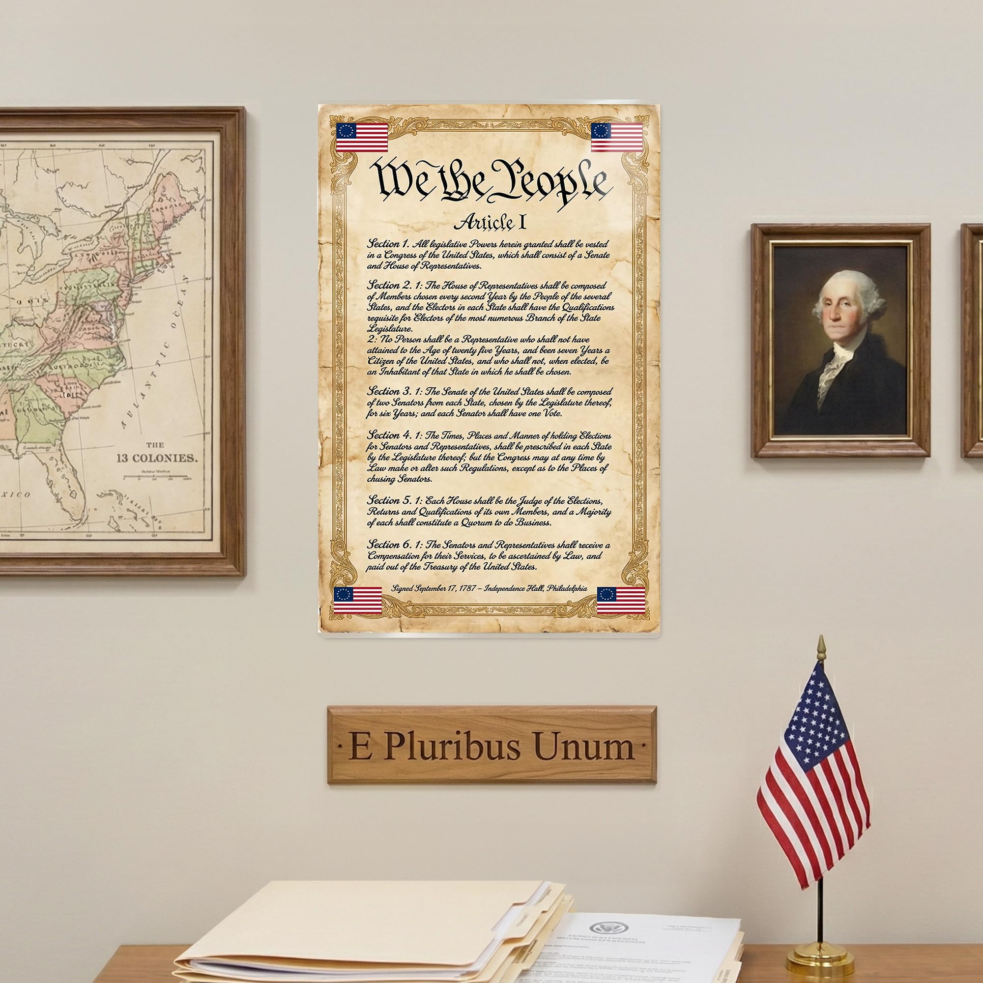 JELLY BEAN GENIUS Constitution Article I Poster - Legislative Branch Powers - Laminated 11x17 - Congress Senate House