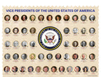 Detailed United States Map & U.S. Vice Presidents Reference Page – Laminated, Double-Sided 3-Ring Binder Insert – Durable