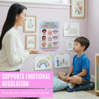 JELLY BEAN GENIUS Look at the Flame Breathing Poster for Kids – Deep Breathing & Emotional Awareness Visual for Classroom &