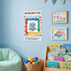 JELLY BEAN GENIUS Square Breathing Poster for Kids – Box Breathing Calm Corner Classroom Decor, SEL Social Emotional