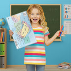 JELLY BEAN GENIUS Middle East Poster 11x17 | Laminated Double-Sided Geography Chart with Color Map Front & Blank Outline