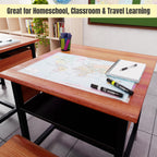 2026 Updated World Map Poster – 11x17 Laminated Dry Erase Study Map | Double-Sided Classroom Learning Tool with Color