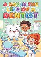 JELLY BEAN GENIUS Dentist and Veterinarian Mini Poster for Kids – Laminated Double-Sided Community Helpers Career Chart |