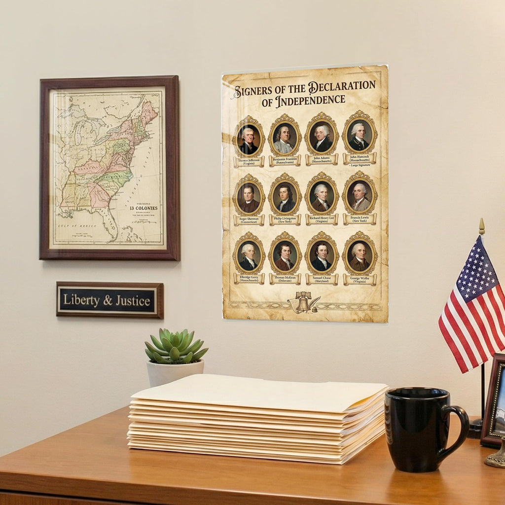 JELLY BEAN GENIUS Signers of the Declaration of Independence Poster – Influential 12 Signers – US History Classroom Chart –