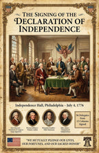 JELLY BEAN GENIUS Declaration of Independence Binder Sheets (2 Pack) - Two-Sided 8.5x11 Laminated - Signers, Summary