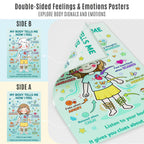 JELLY BEAN GENIUS My Body Tells Me How I Feel – Double-Sided Feelings Poster (Boy/Girl)