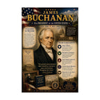 James Buchanan Poster, 15th U.S. President, 8.5x11 Laminated Chart