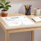 Australia & Oceania Map Poster for Kids - 2-Sided Laminated 8.5x11, Countries Capitals & Geographic Features with Blank