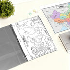 Russia Map Reference Chart – Laminated, Double-Sided 3-Ring Binder Insert (8.5 x 11 Inches) – Federal Subjects Major Cities
