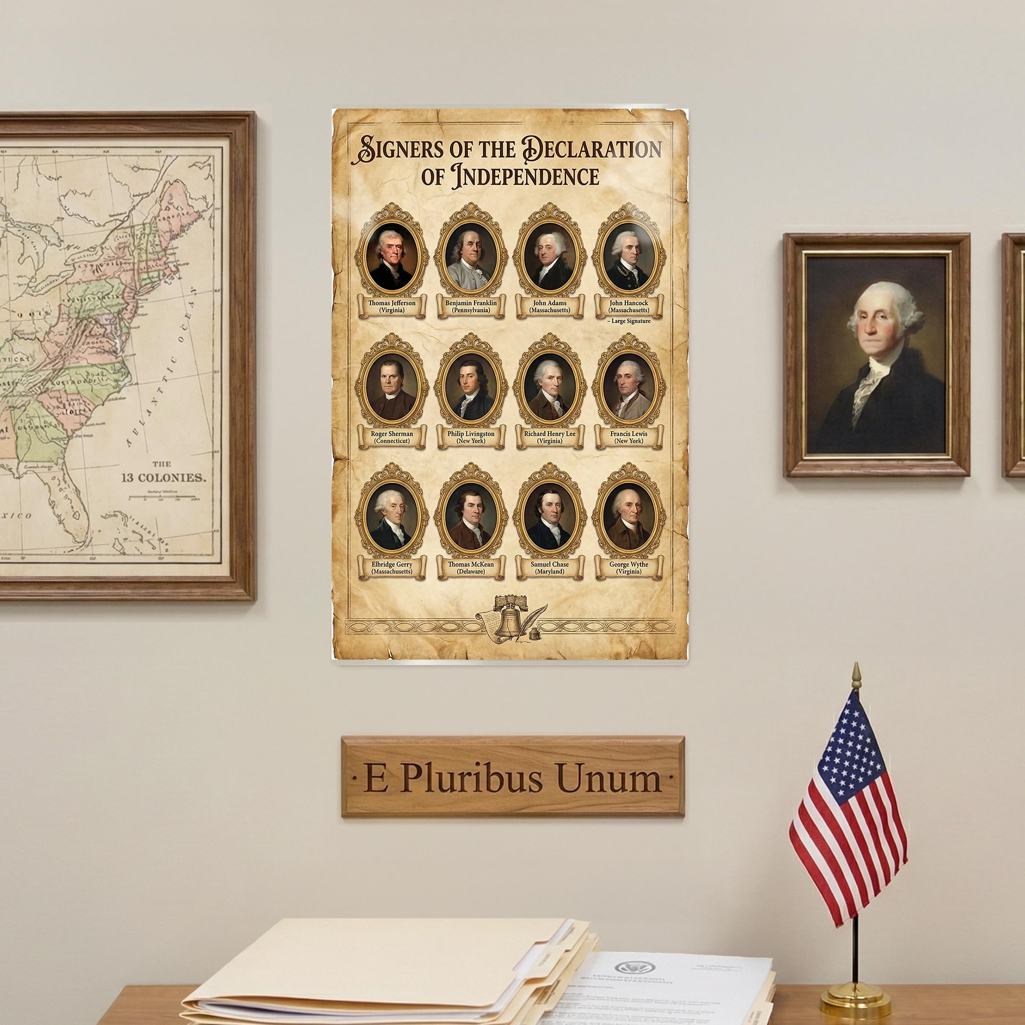 JELLY BEAN GENIUS Signers of the Declaration of Independence Poster – Influential 12 Signers – US History Classroom Chart –