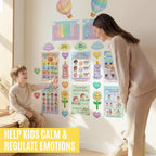 JELLY BEAN GENIUS Calming Corner Wall System for Kids – 29-Piece Social Emotional Learning & Emotional Awarenesss Visuals