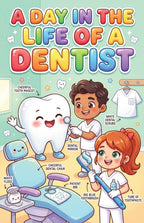 JELLY BEAN GENIUS Dentist and Veterinarian Poster for Kids – Laminated Double-Sided Community Helpers Career Wall Art &