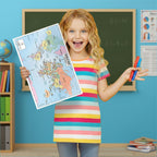2026 Updated World Map Poster – 11x17 Laminated Dry Erase Study Map | Double-Sided Classroom Learning Tool with Color