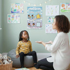 JELLY BEAN GENIUS 4 Breathing Exercises Poster for Kids – Balloon, Star, Flower & Box Breathing Emotional Awareness Visual